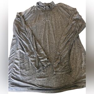 COLUMBIA MENS OMMI WICK  PULLOVER GRAY  XL/TG quarter zip